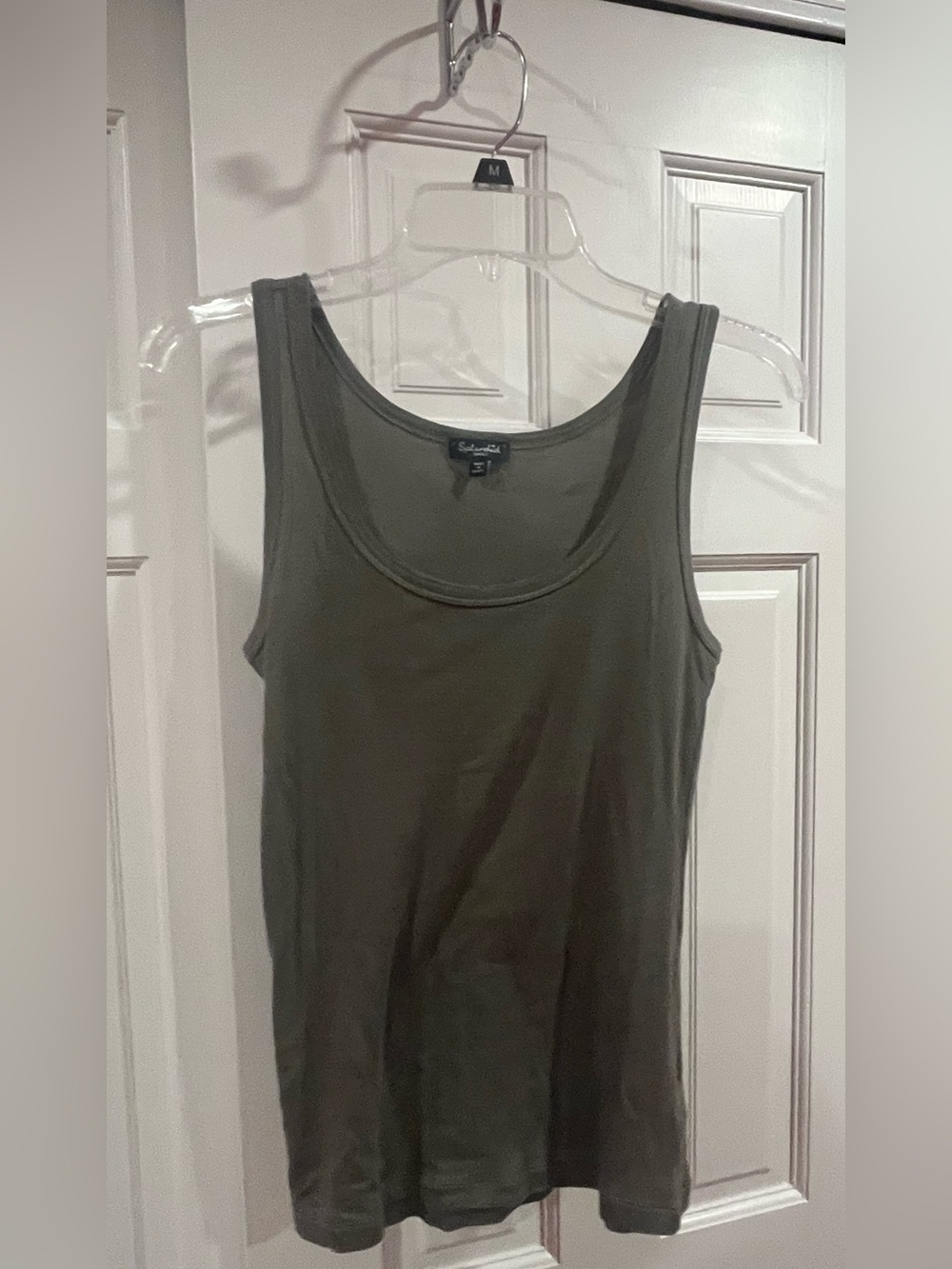 Splendid Olive Tank with Scoop Neck